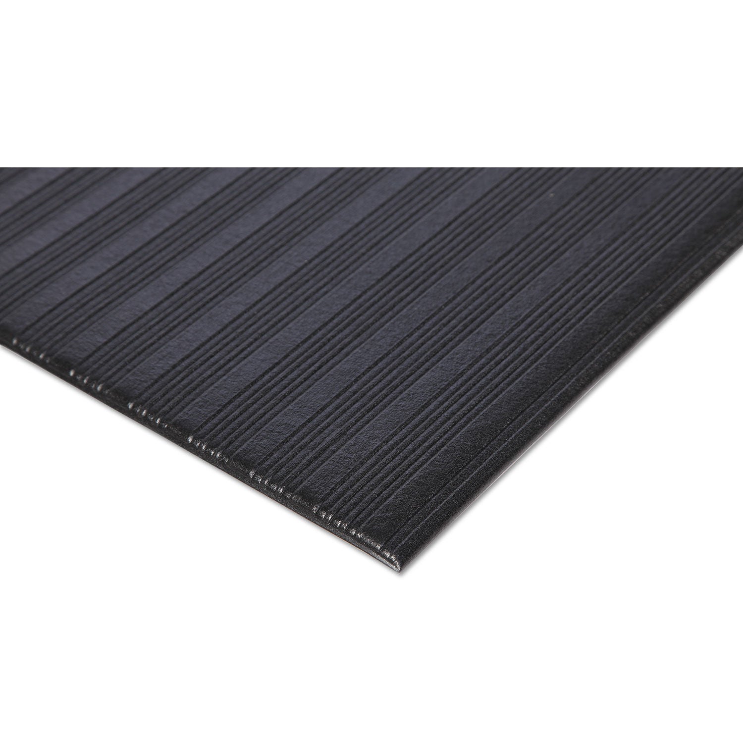 Crown Mats Ribbed Vinyl Anti-Fatigue Mat, 24 x 36, Black (FL2436BK)