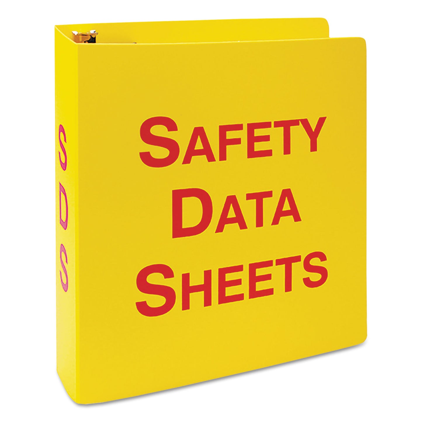 LabelMaster GHS SDS Binder, 3 Rings, 2.5" Capacity, 11 x 8.5, Yellow/Red (HZRS642)