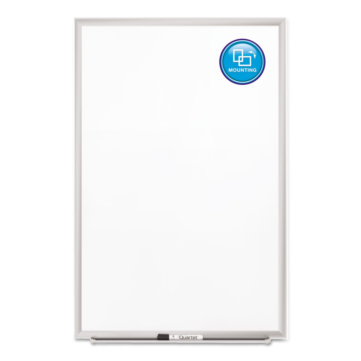 Quartet Classic Series Porcelain Magnetic Dry Erase Board, 36 x 24, White Surface, Silver Aluminum Frame (2543)