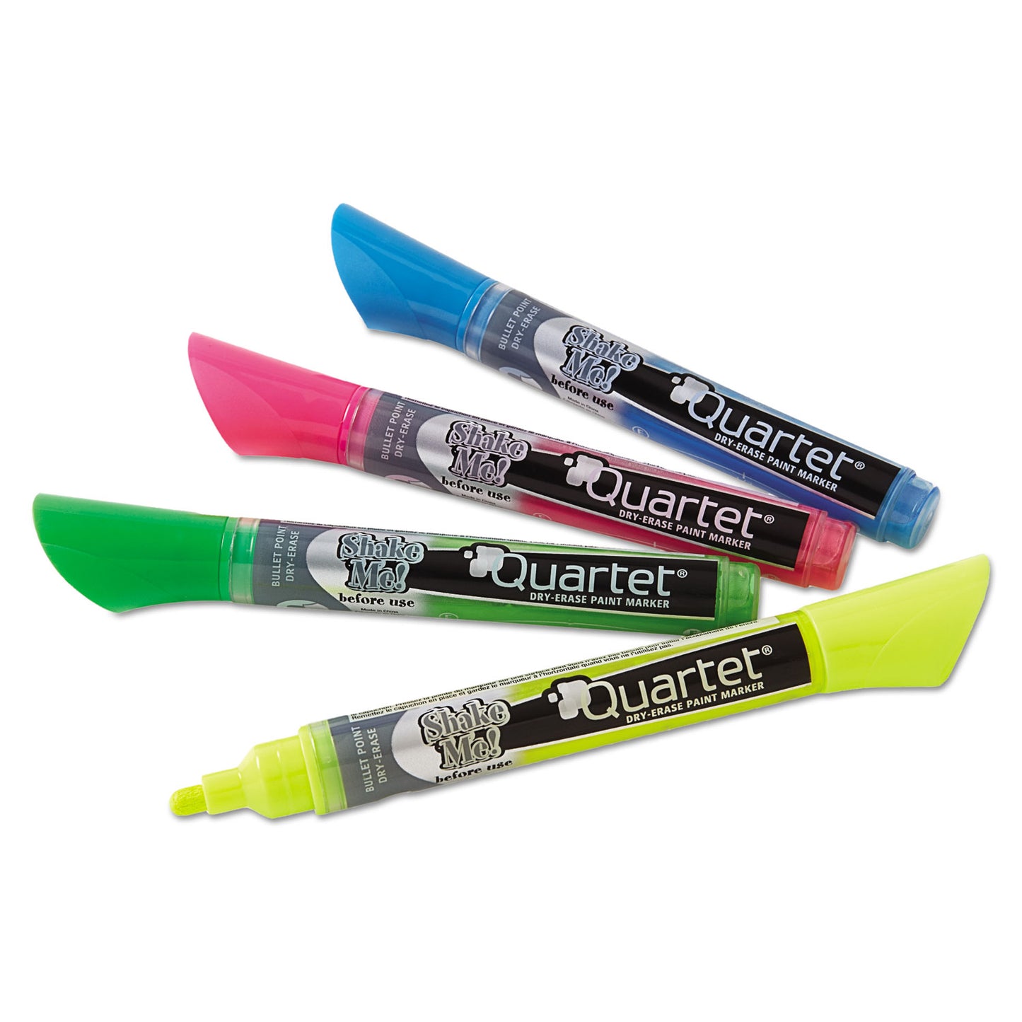 Quartet Neon Dry Erase Marker Set, Broad Bullet Tip, Assorted Colors, 4/Set (79551)