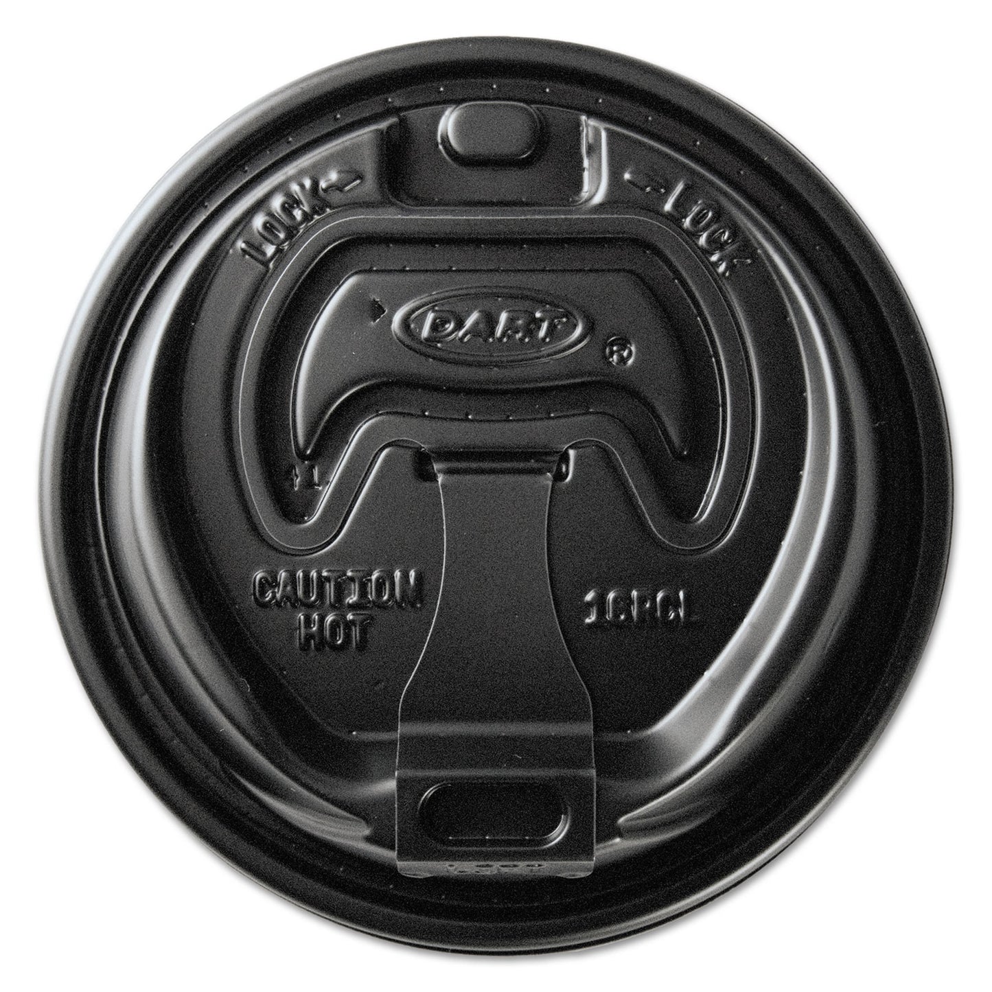 Dart Optima Reclosable Lids for Hot Paper Cups, Fits 10 oz to 24 oz Cups, Black, 1,000/Carton (OPT316B)