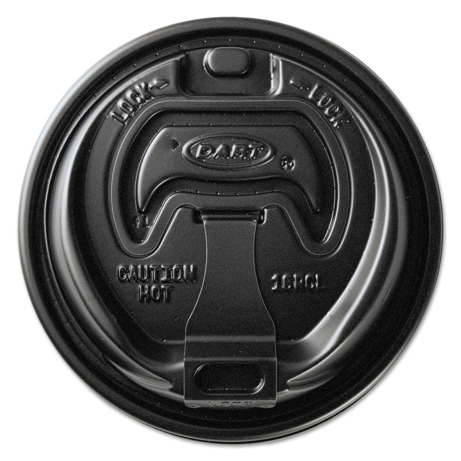 Dart Optima Reclosable Lids for Hot Paper Cups, Fits 10 oz to 24 oz Cups, Black, 1,000/Carton (OPT316B)