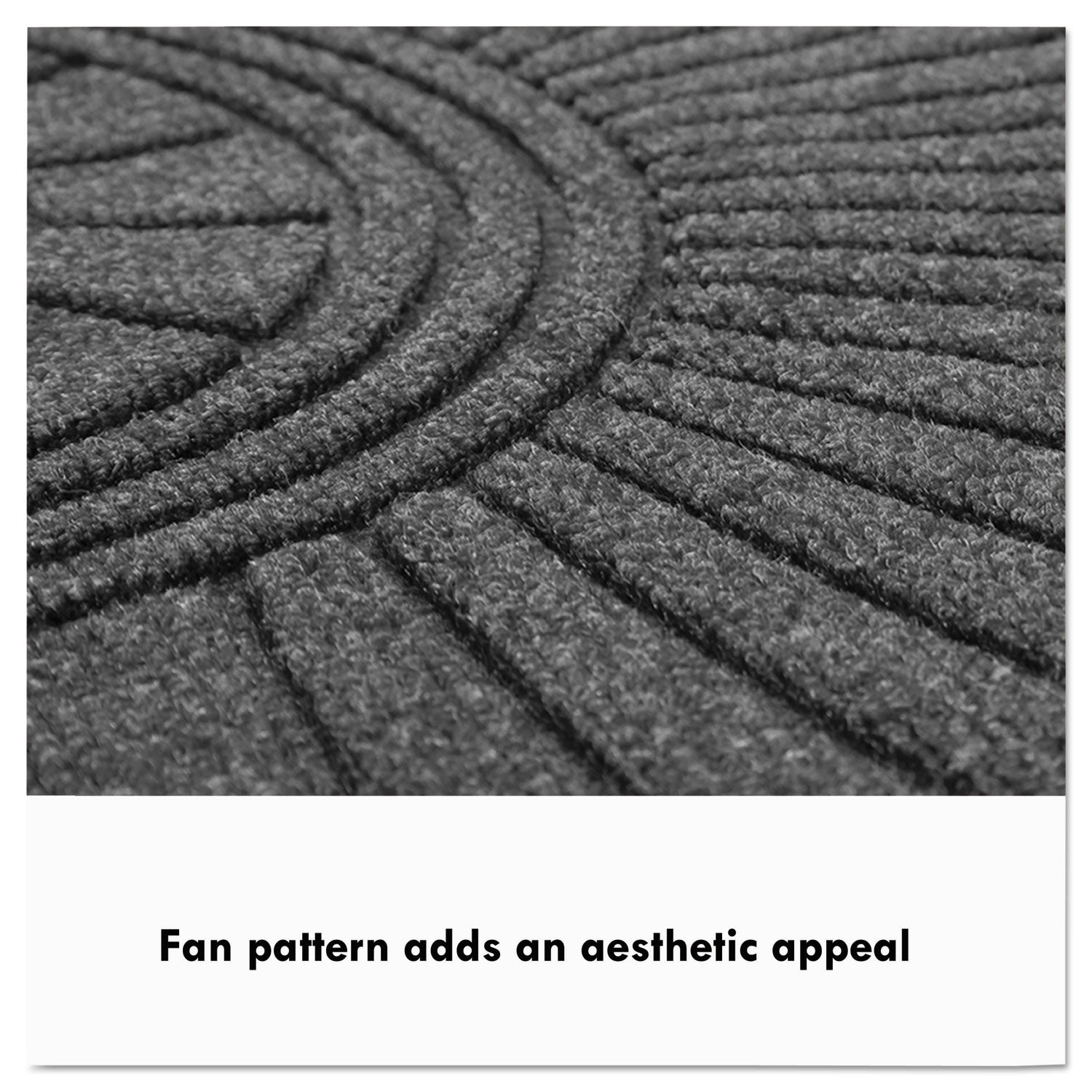 Guardian EcoGuard Diamond Floor Mat, Single Fan, 36 x 72, Charcoal (EGDSF030604)