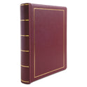 Wilson Jones Binder for Corporation Minutes, 3 Posts, 2" Capacity, 11 x 8.5, Red w/Gold Trim (39611)