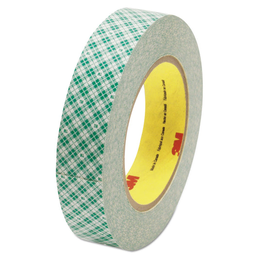 3M Double-Coated Tissue Tape, 3" Core, 1" x 36 yds, White (410M)