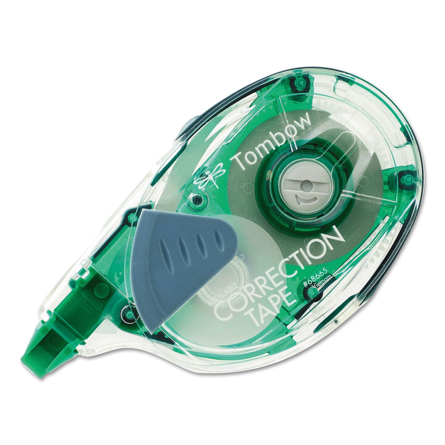 Tombow MONO Refillable Correction Tape, Clear Applicator, 0.17" x 472" (68665)