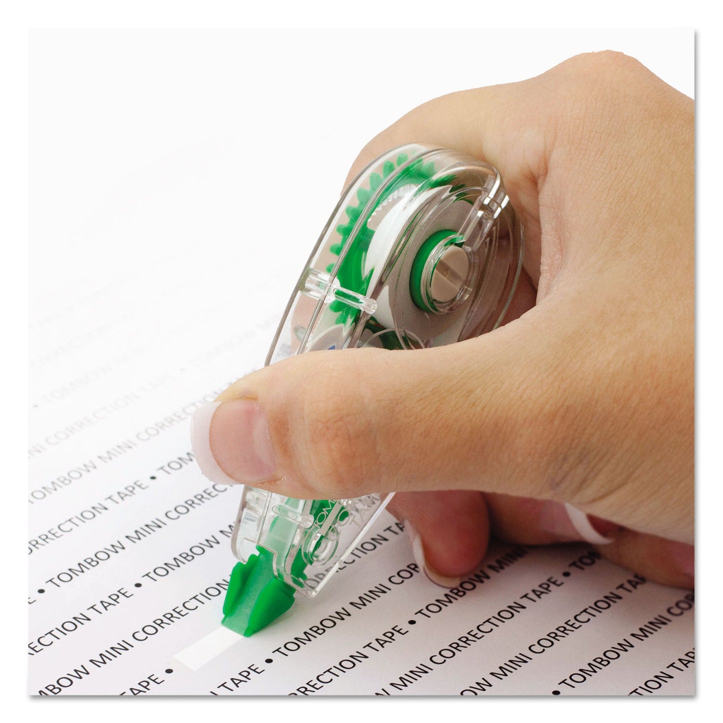 Tombow MONO Mini Correction Tape, Non-Refillable, Clear Applicator, 0.17" x 315", 10/Pack (68722)