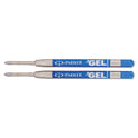 Refill for Parker Retractable Gel Ink Roller Ball Pens, Medium Conical Tip, Blue Ink, 2/Pack (1950364)