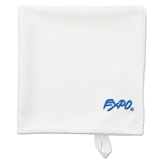 EXPO Microfiber Cleaning Cloth, 1-Ply, 12 x 12, Unscented, White (1752313)