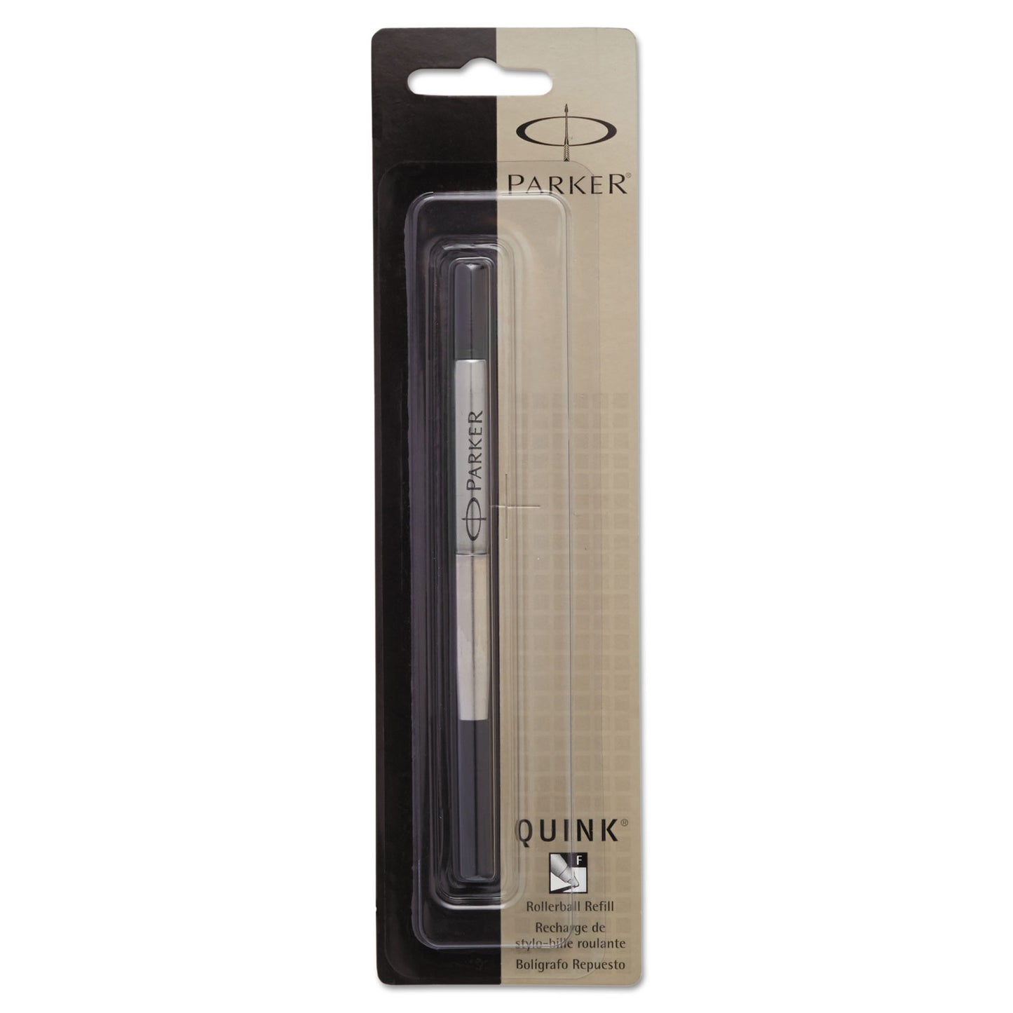 Refill for Parker Roller Ball Pens, Fine Conical Tip, Black Ink (1950321)