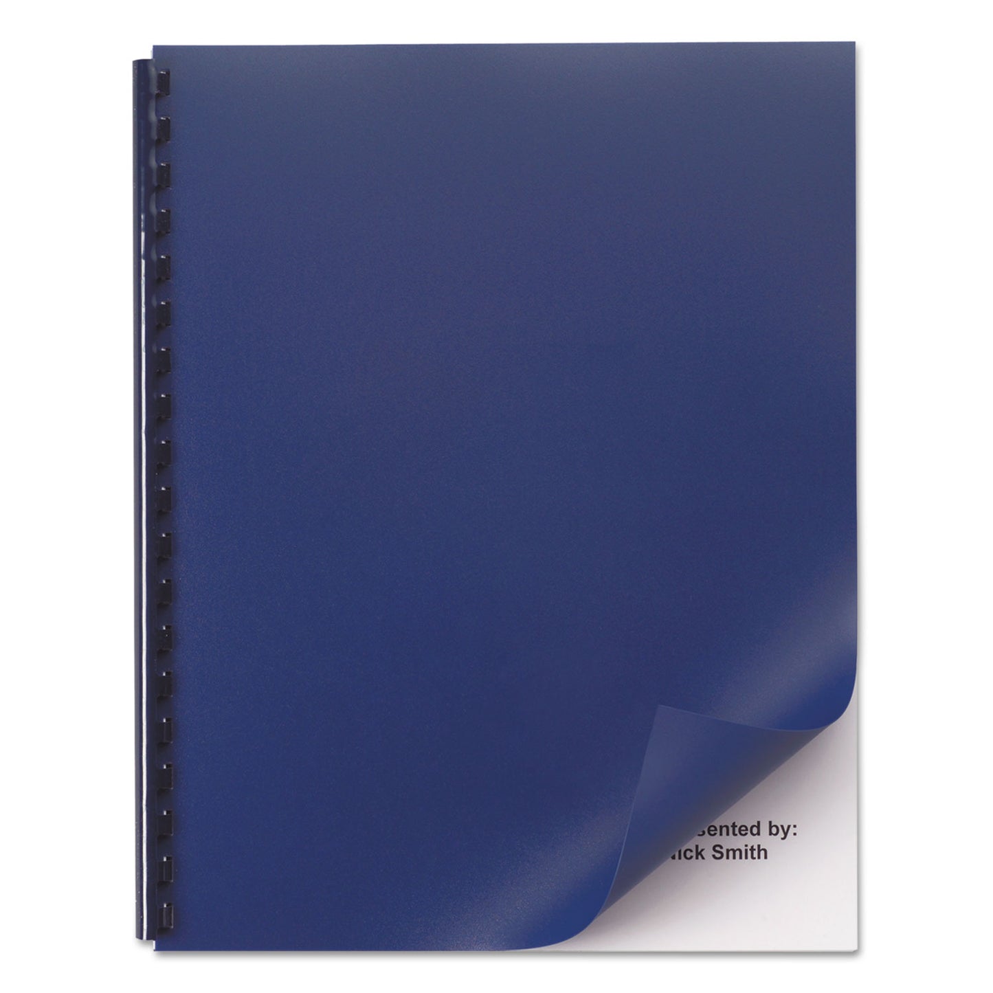 GBC Opaque Plastic Presentation Covers for Binding Systems, Navy, 11 x 8.5, Unpunched, 50/Pack (2514494)