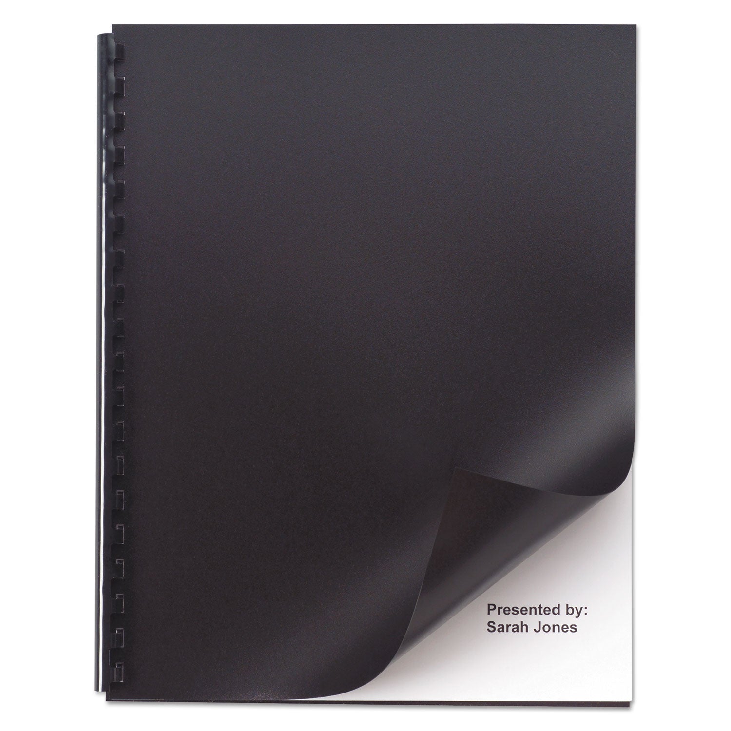 GBC Opaque Plastic Presentation Covers for Binding Systems, Black, 11 x 8.5, Unpunched, 50/Pack (2514493)