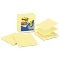 Post-it Pop-up Notes Refill, Note Ruled, 4" x 4", Canary Yellow, 90 Sheets/Pad, 5 Pads/Pack (R440YWSS)