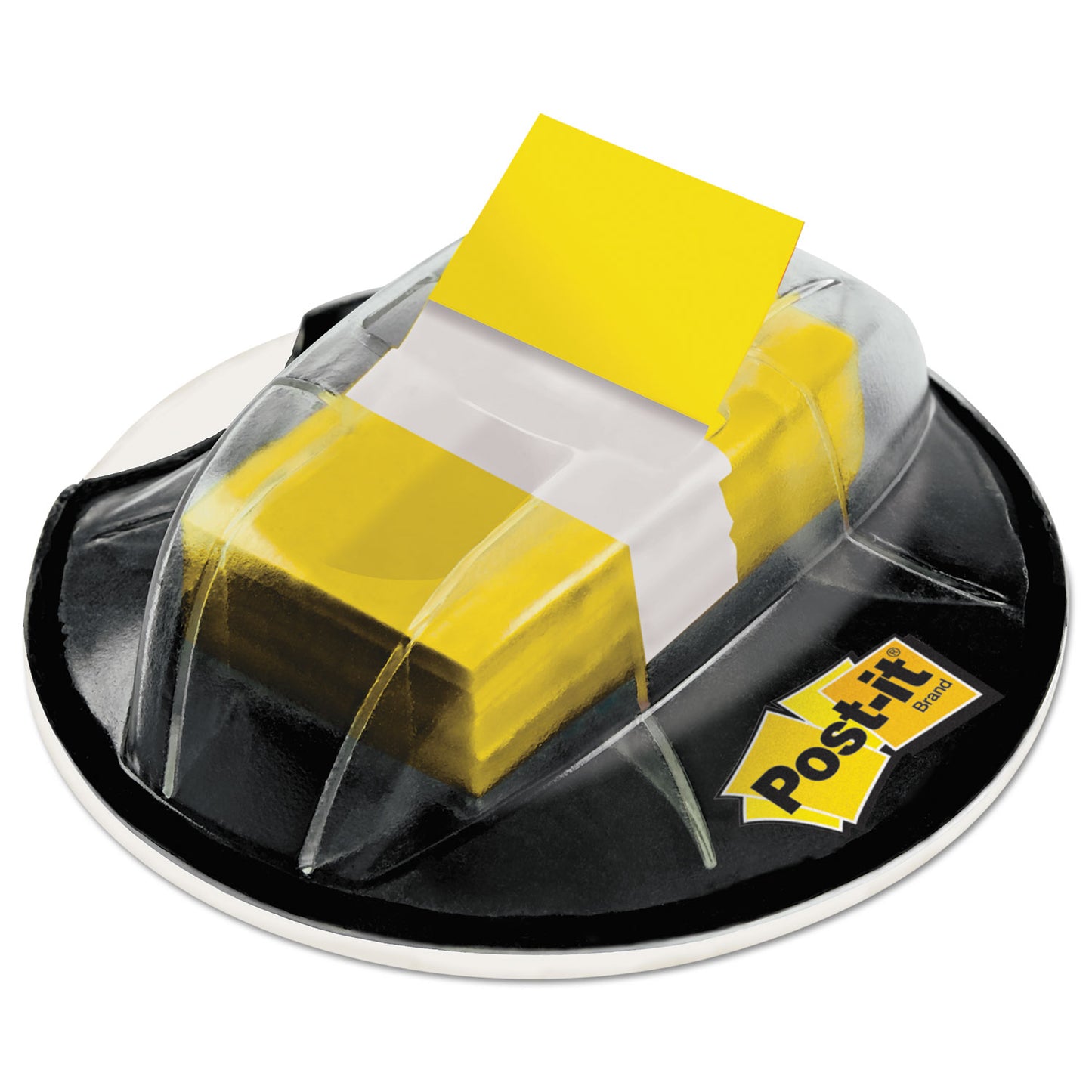 Post-it Page Flags in Desk Grip Dispenser, 1 x 1.75, Yellow, 200/Dispenser (680HVYW)