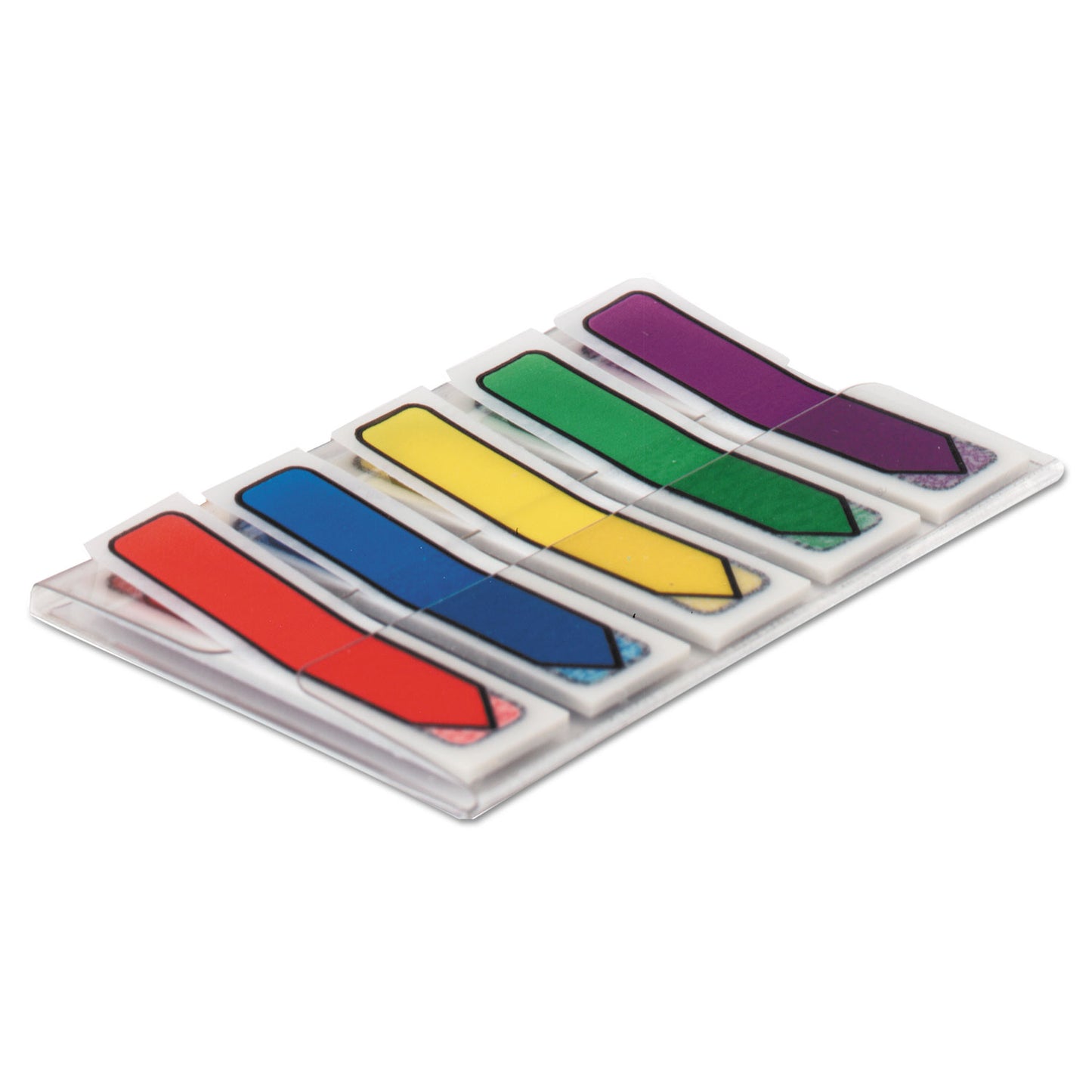 Post-it Arrow 0.5" Page Flags, Blue/Green/Purple/Red/Yellow, 20/Color, 100/Pack (684ARR1)