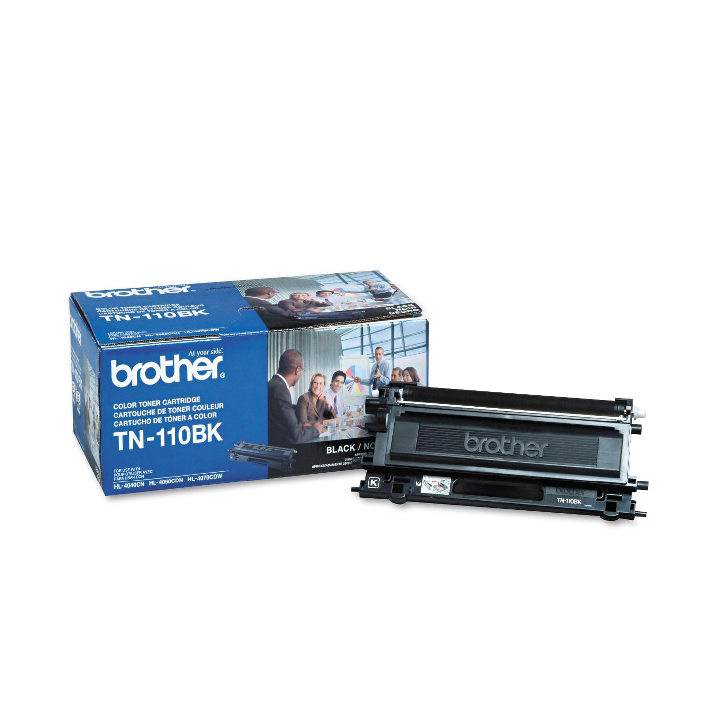 Brother TN110BK Toner, 2,500 Page-Yield, Black