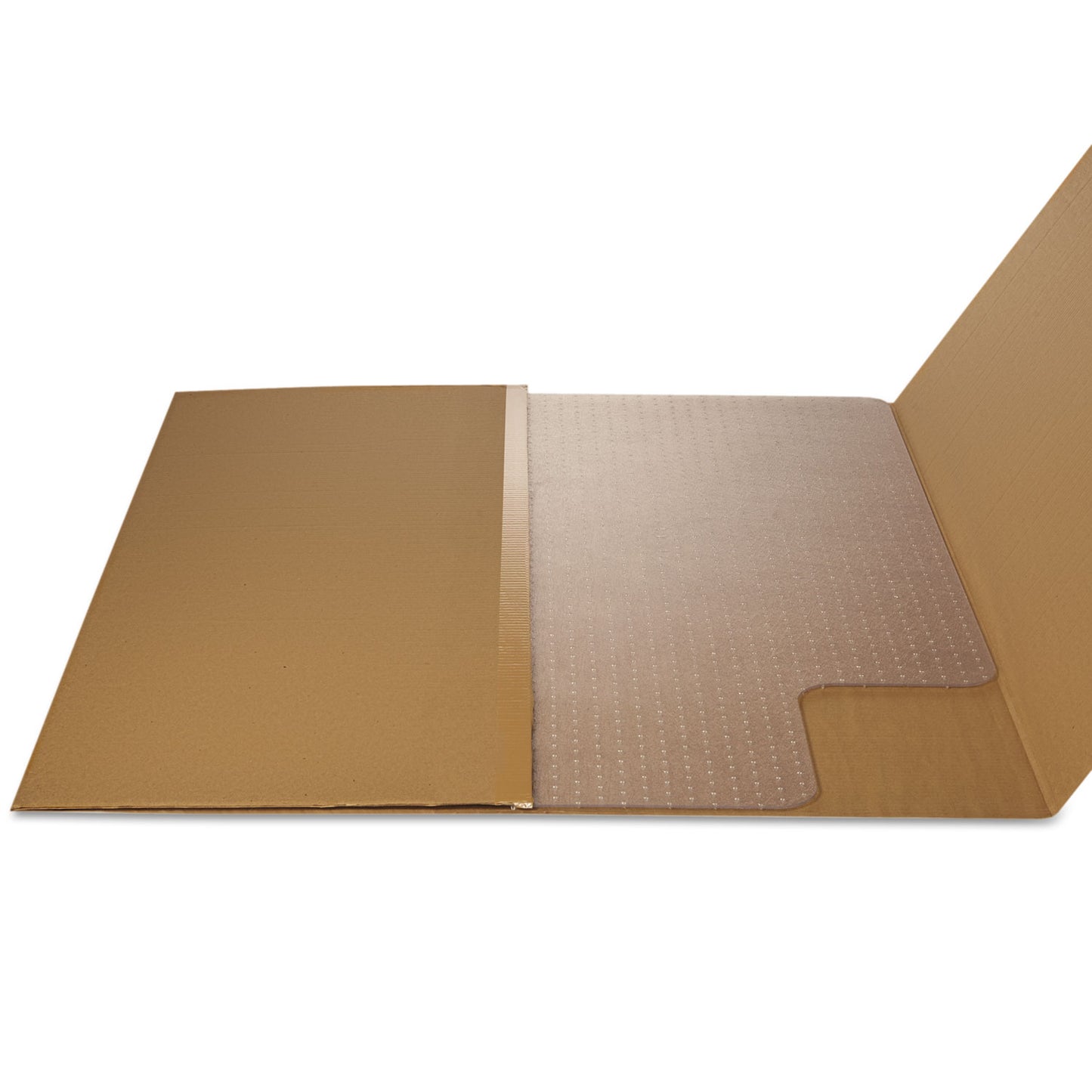 Deflecto EconoMat Occasional Use Chair Mat, Low Pile Carpet, Flat, 36 x 48, Lipped, Clear (CM11112)