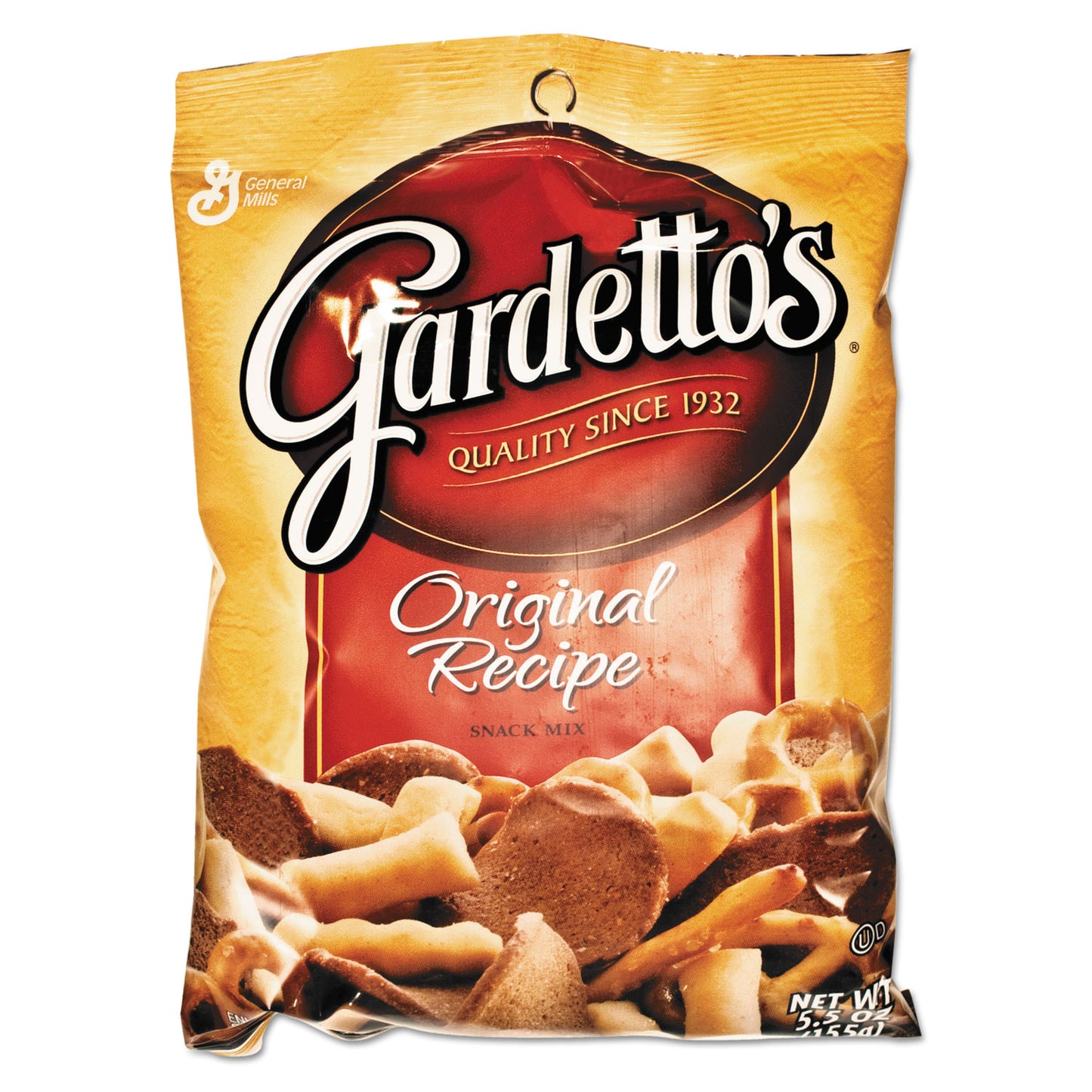 General Mills Gardetto's Snack Mix, Original Flavor, 5.5 oz Bag, 7/Box (SN14868)