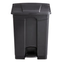 Safco Large Capacity Plastic Step-On Receptacle, 17 gal, Plastic, Black (9922BL)