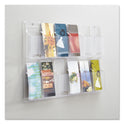 Safco Reveal Clear Literature Displays, 12 Compartments, 30w x 2d x 20.25h, Clear (5604CL)