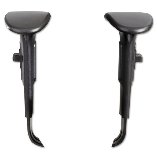 Adjustable T-Pad Arms for Safco Alday and Vue Series Task Chairs and Stools, 3.5 x 10.5 x 14, Black, 2/Set (3399BL)