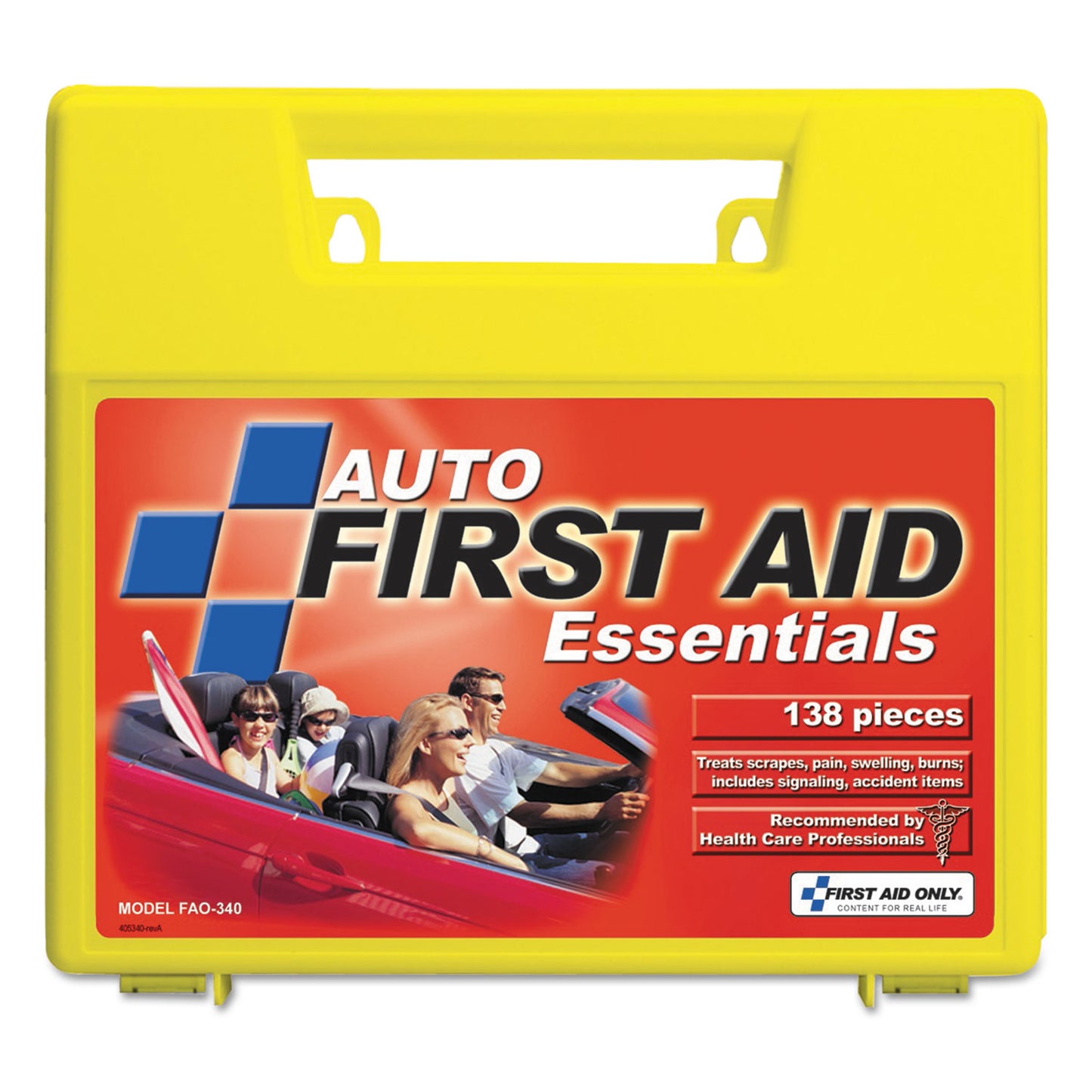 First Aid Only Essentials First Aid Kit for 5 People, 138 Pieces, Plastic Case (340)