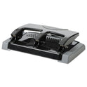 Swingline 45-Sheet SmartTouch Three-Hole Punch, 9/32" Holes, Black/Gray (74136)