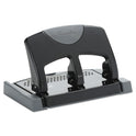 Swingline 45-Sheet SmartTouch Three-Hole Punch, 9/32" Holes, Black/Gray (74136)