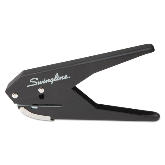 Swingline 20-Sheet Low Force One-Hole Punch, 9/32" Holes, Black (74017)