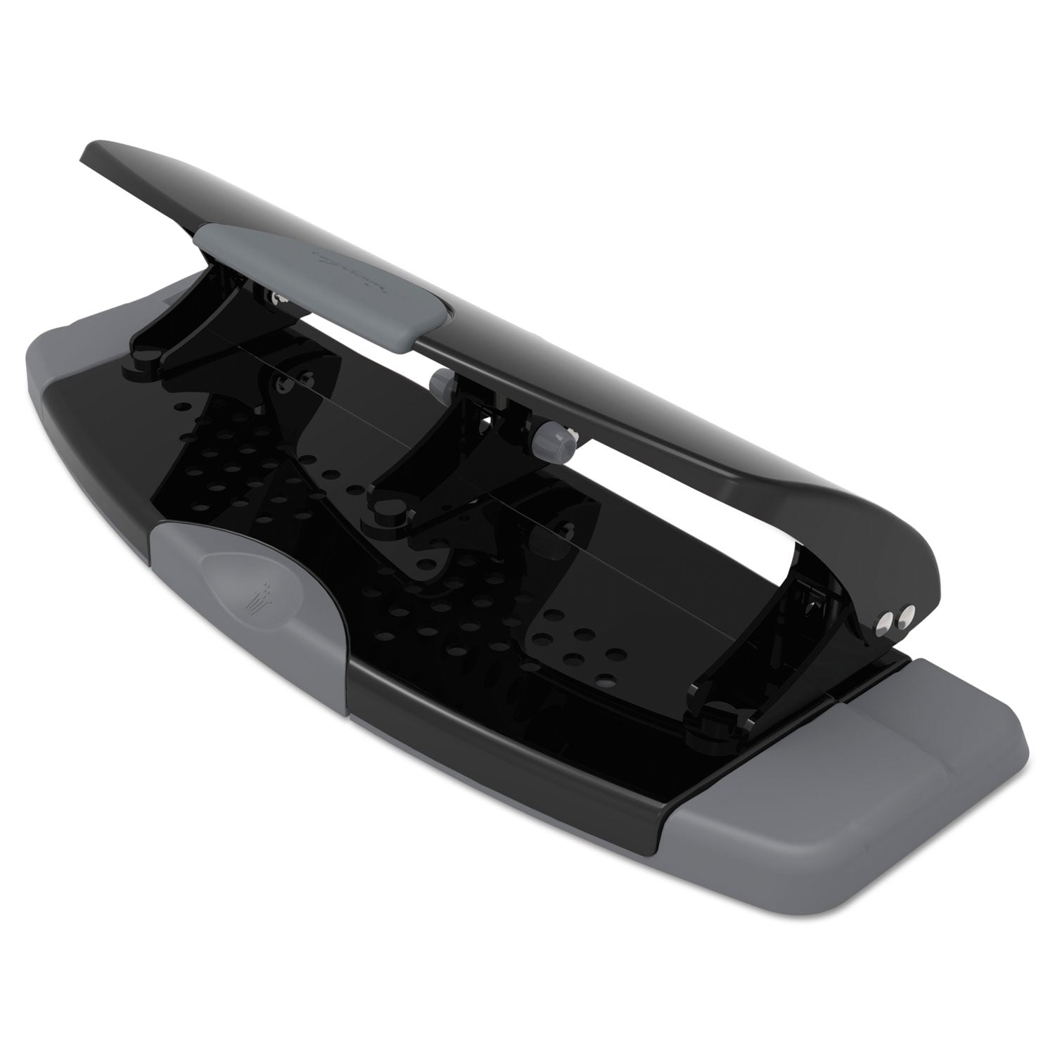 Swingline 20-Sheet SmartTouch Three-Hole Punch, 9/32" Holes, Black/Gray (74133)