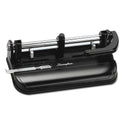 Swingline 32-Sheet Lever Handle Heavy-Duty Two- to Seven-Hole Punch, 9/32" Holes, Black (74350)