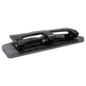 Swingline 20-Sheet SmartTouch Three-Hole Punch, 9/32" Holes, Black/Gray (74133)