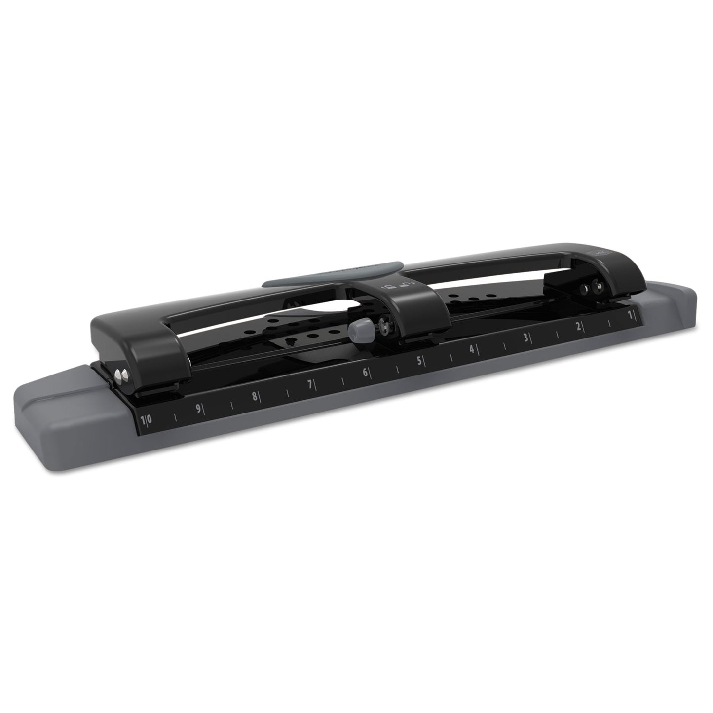 Swingline 12-Sheet SmartTouch Three-Hole Punch, 9/32" Holes, Black/Gray (74134)