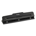 Swingline 10-Sheet Desktop Light-Duty Two- to Three-Hole Adjustable Punch, 9/32" Holes, Black (74015)