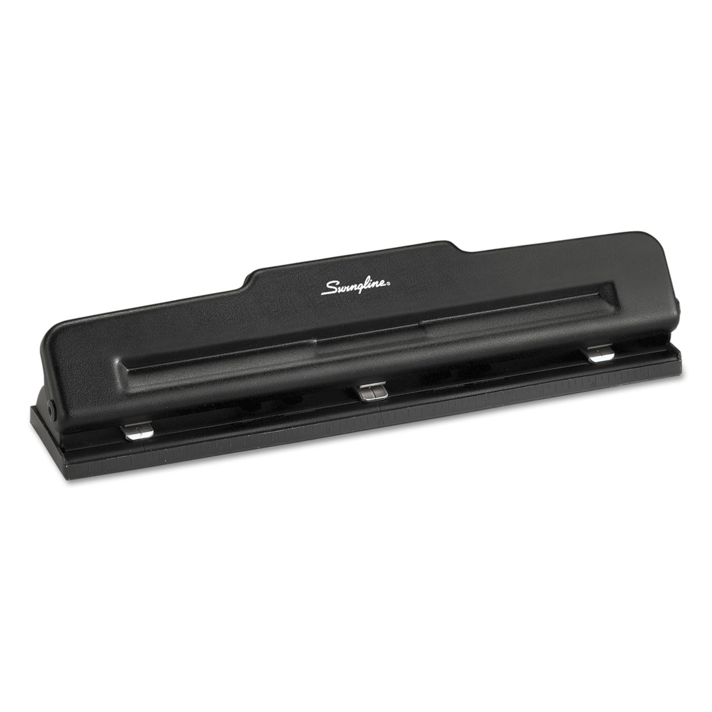 Swingline 10-Sheet Desktop Light-Duty Two- to Three-Hole Adjustable Punch, 9/32" Holes, Black (74015)