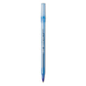 BIC Round Stic Xtra Precision Ballpoint Pen, Stick, Fine 0.8 mm, Blue Ink, Translucent Blue Barrel, Dozen (GSF11BE)