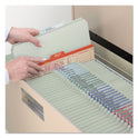 Smead Recycled Pressboard Classification Folders, 2" Expansion, 1 Divider, 4 Fasteners, Letter Size, Gray-Green, 10/Box (13723)