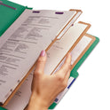 Smead Eight-Section Pressboard Top Tab Classification Folders, Eight SafeSHIELD Fasteners, 3 Dividers, Legal Size, Green, 10/Box (19097)