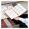 Smead Pressboard Classification Folders, Eight SafeSHIELD Fasteners, 2/5-Cut Tabs, 3 Dividers, Legal Size, Red, 10/Box (19092)
