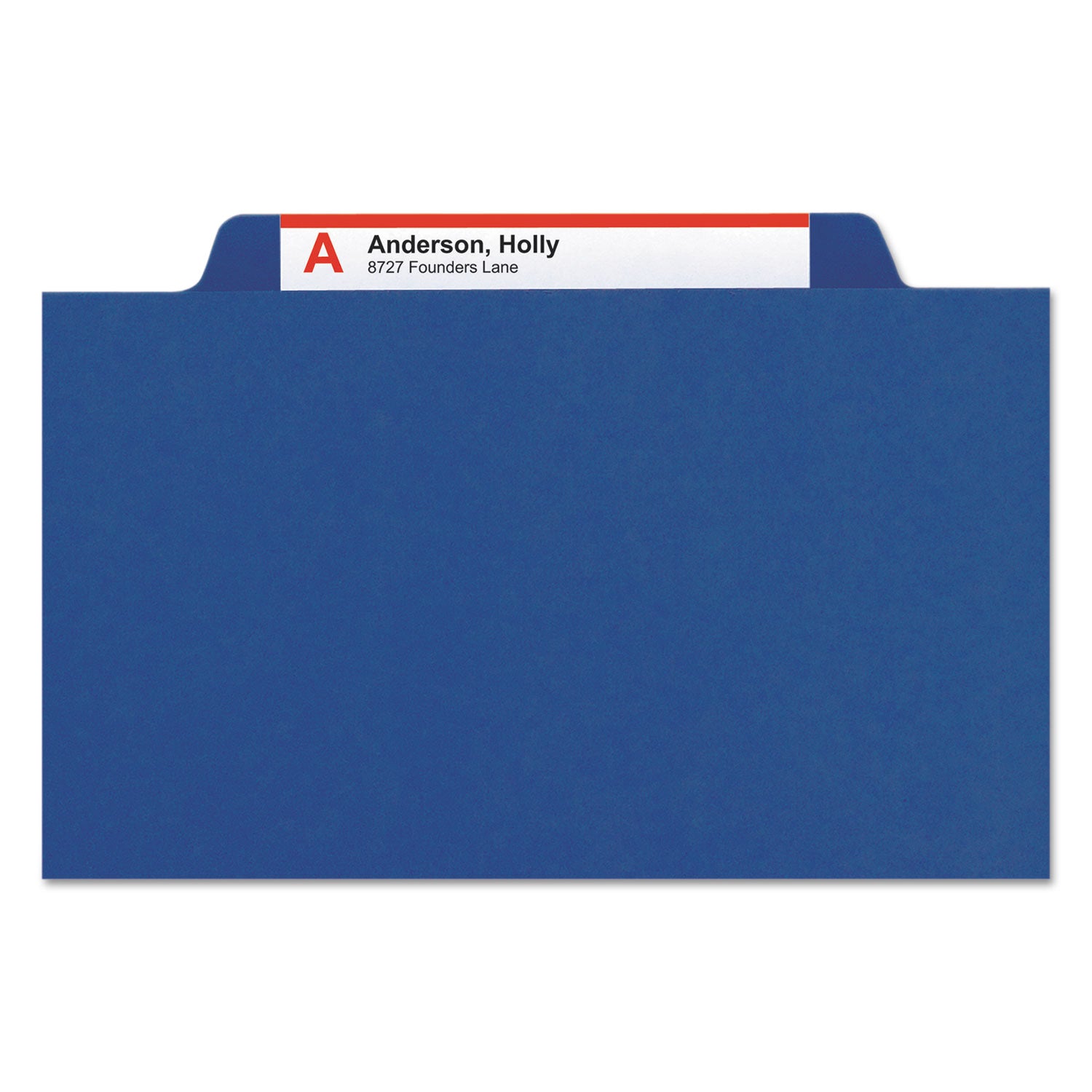 Smead Eight-Section Pressboard Top Tab Classification Folders, 8 SafeSHIELD Fasteners, 3 Dividers, Legal Size, Dark Blue, 10/Box (19096)