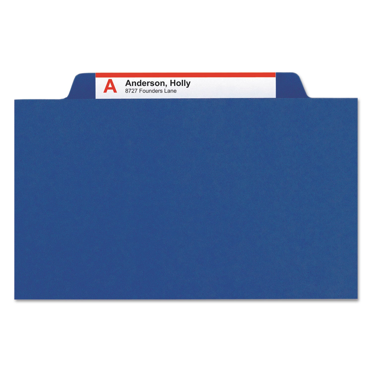 Smead 6-Section Pressboard Top Tab Pocket Classification Folders, 6 SafeSHIELD Fasteners, 2 Dividers, Legal Size, Dark Blue, 10/Box (19077)