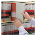 Smead End Tab Pressboard Classification Folders, Four SafeSHIELD Fasteners, 2" Expansion, 1 Divider, Legal Size, Gray-Green, 10/Box (29800)