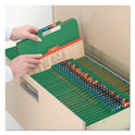 Smead Eight-Section Pressboard Top Tab Classification Folders, Eight SafeSHIELD Fasteners, 3 Dividers, Legal Size, Green, 10/Box (19097)