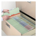 Smead Pressboard Classification Folders, Six SafeSHIELD Fasteners, 2/5-Cut Tabs, 2 Dividers, Legal Size, Gray-Green, 10/Box (19076)