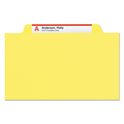 Smead Top Tab Classification Folders, Four SafeSHIELD Fasteners, 2" Expansion, 1 Divider, Letter Size, Yellow Exterior, 10/Box (13704)