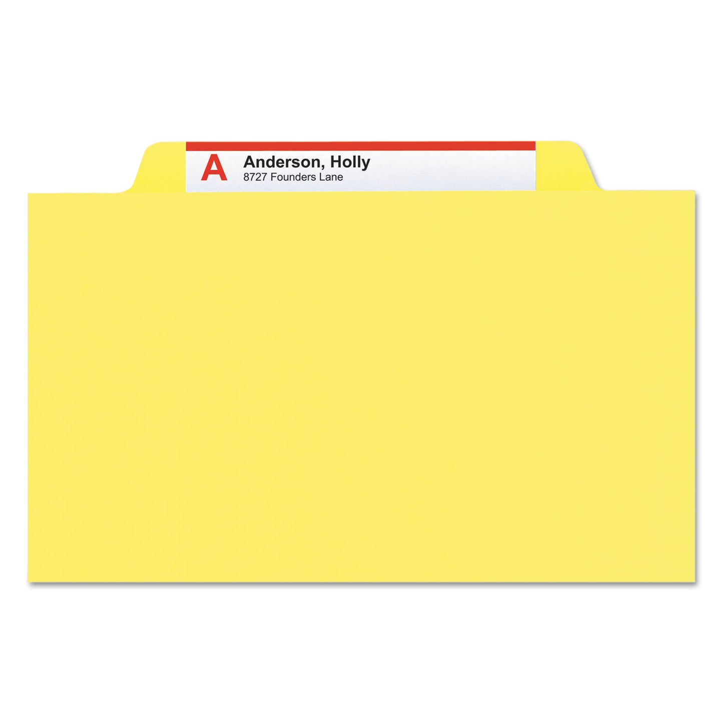 Smead Top Tab Classification Folders, Four SafeSHIELD Fasteners, 2" Expansion, 1 Divider, Letter Size, Yellow Exterior, 10/Box (13704)