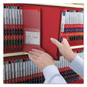 Smead End Tab Pressboard Classification Folders, Six SafeSHIELD Fasteners, 2" Expansion, 2 Dividers, Legal Size, Bright Red, 10/Box (29783)