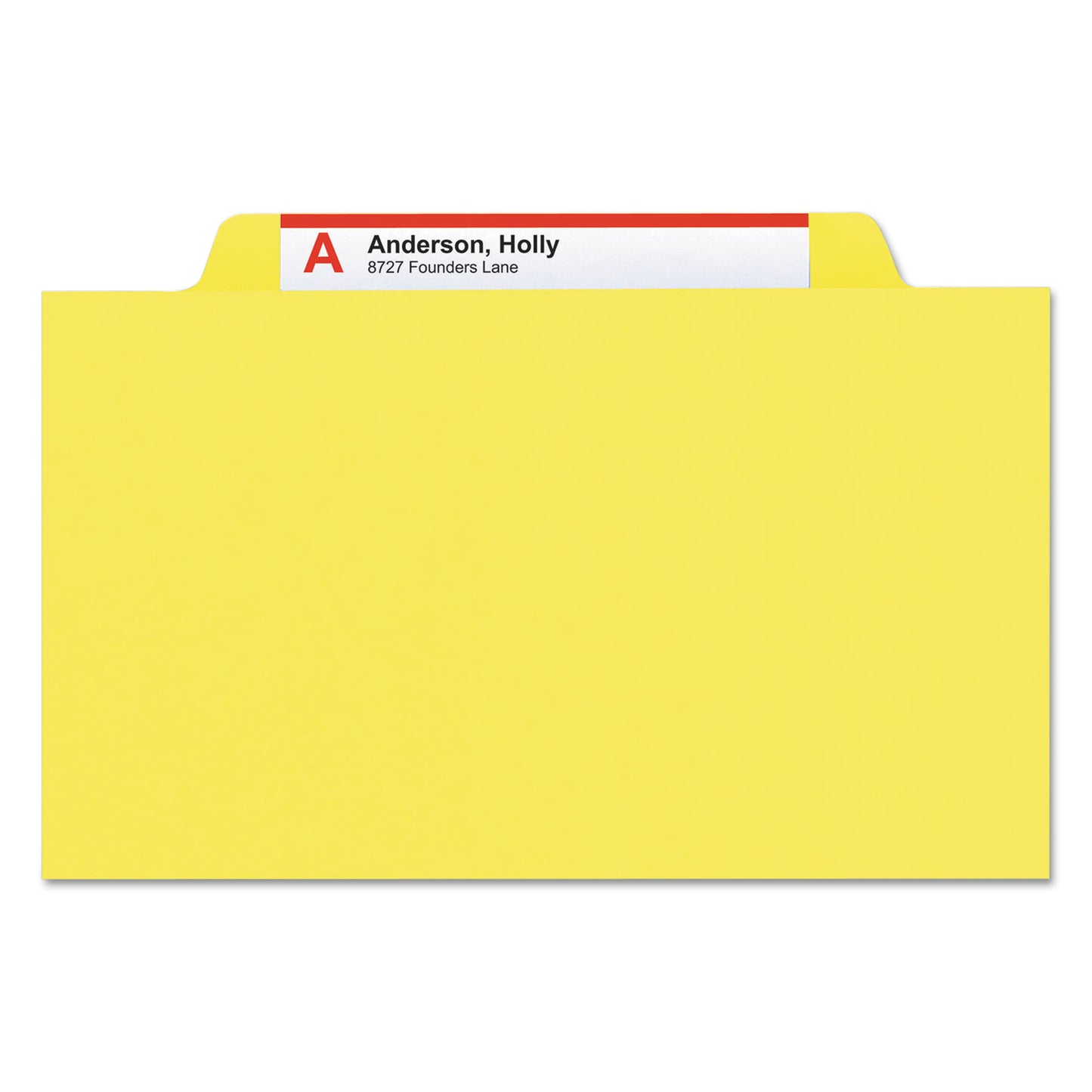 Smead Top Tab Classification Folders, Six SafeSHIELD Fasteners, 2" Expansion, 2 Dividers, Letter Size, Yellow Exterior, 10/Box (14004)
