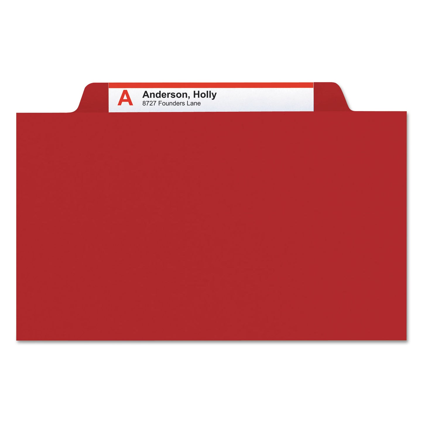 Smead Top Tab Classification Folders, Six SafeSHIELD Fasteners, 2" Expansion, 2 Dividers, Letter Size, Red Exterior, 10/Box (14003)