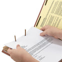 Smead Six-Section Pressboard Top Tab Classification Folders, Six SafeSHIELD Fasteners, 2 Dividers, Letter Size, Assorted, 10/Box (14025)